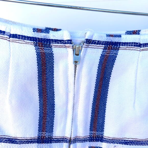 Isabel Marant Delia Denim White Jean Fringe Western Mini Skirt 2 Festival 34 - Picture 9 of 10